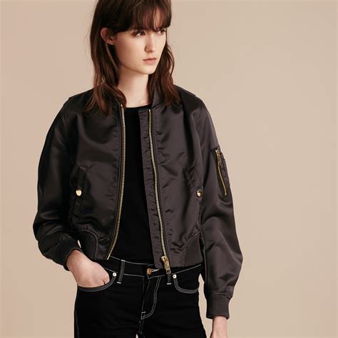 burberry cropped jacket|burberry bomber jacket women's.